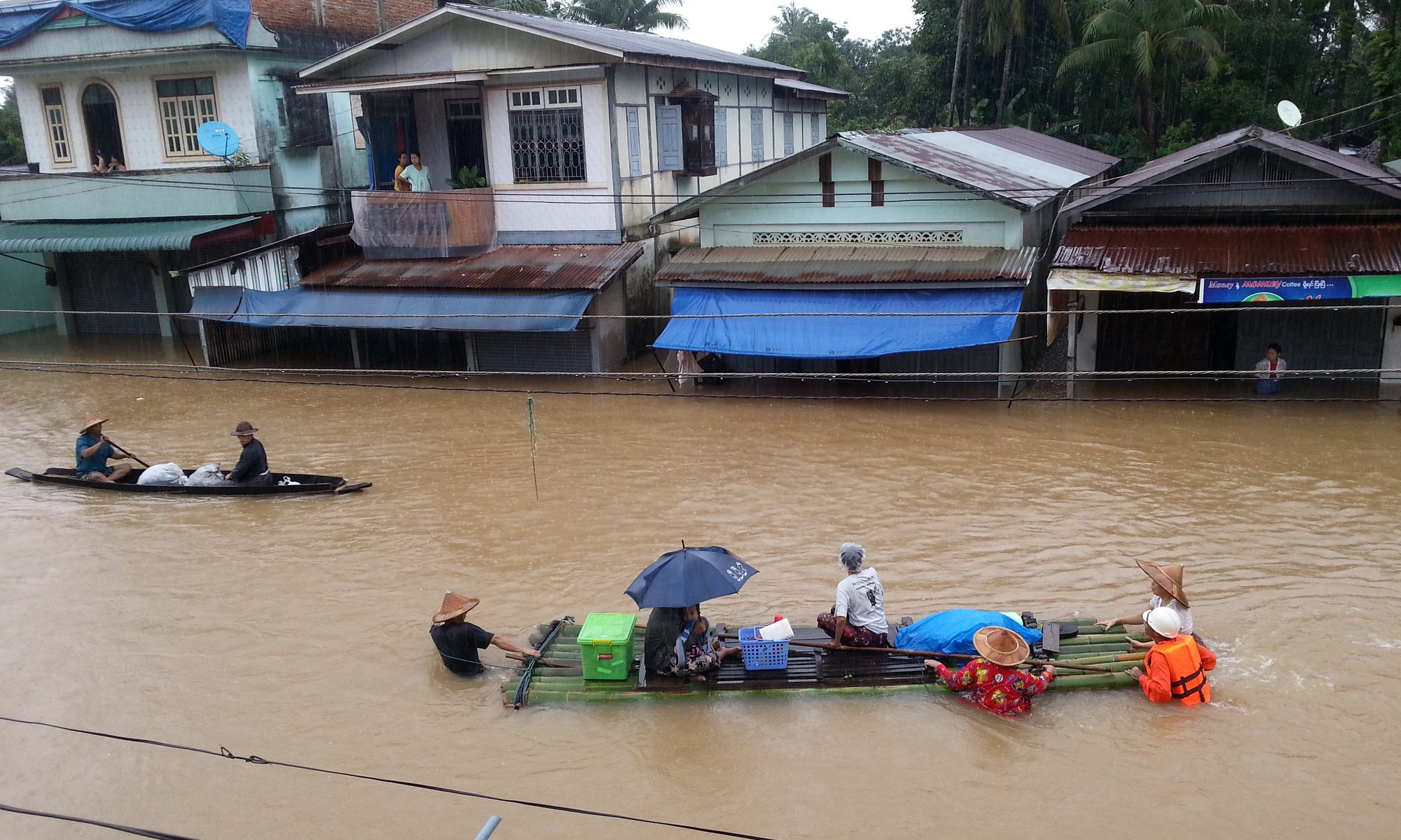 Five killed and thousands displaced in monsoon flooding