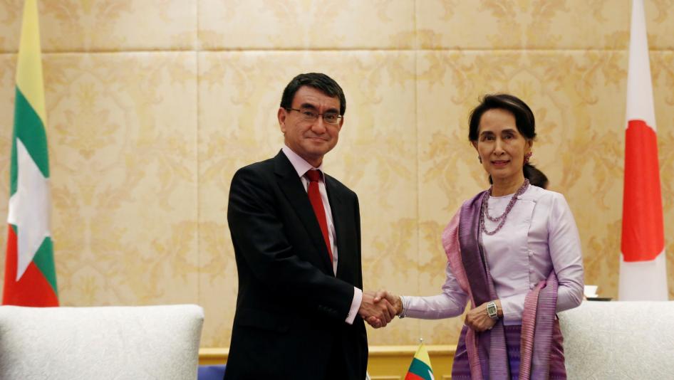Japan's Kono meets Aung San Suu Kyi, pledges help on Rohingya issue